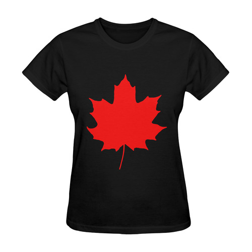 Maple Leaf Canada Autumn Red Fall Flora Beautiful Sunny Women's T-shirt (Model T05)