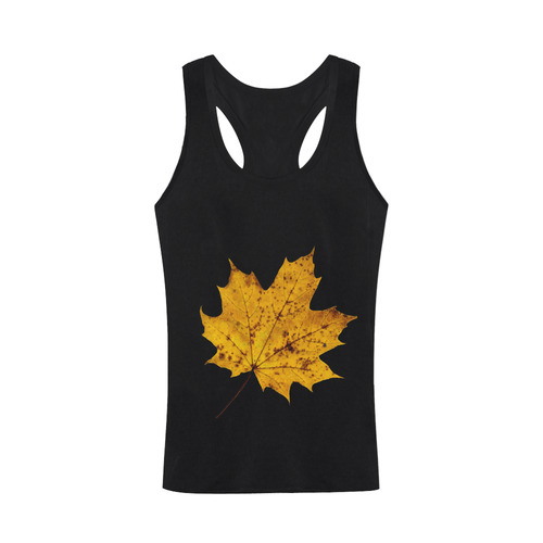 Maple Leaf Canada Autumn Yellow Fall Flora Cool Men's I-shaped Tank Top (Model T32)