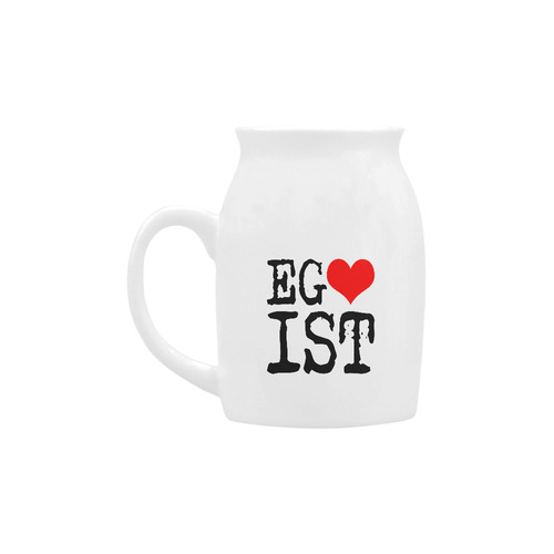 Egoist Red Heart Black Funny Cool Laugh Chic Milk Cup (Small) 300ml