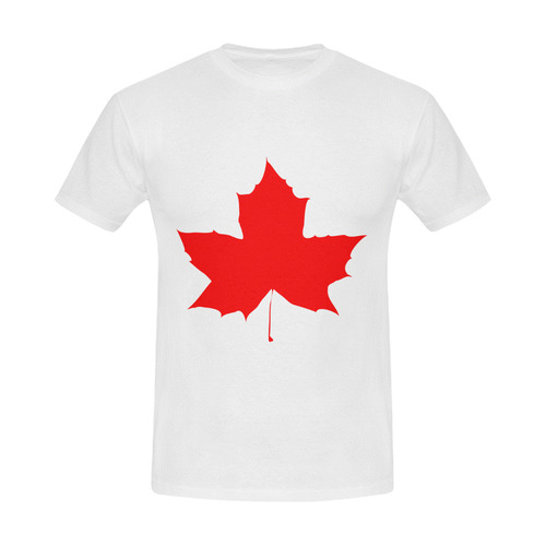 Maple Leaf Canada Autumn Red Fall Flora Nature Men's Slim Fit T-shirt (Model T13)