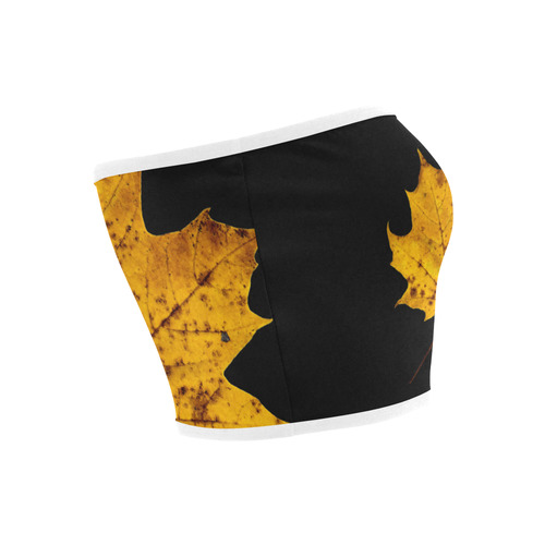 Maple Leaf Canada Autumn Yellow Fall Flora Cool Bandeau Top