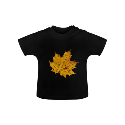 Maple Leaf Canada Autumn Yellow Fall Flora Cool Baby Classic T-Shirt (Model T30)