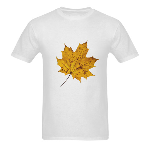 Maple Leaf Canada Autumn Yellow Fall Flora Cool Sunny Men's T- shirt (Model T06)