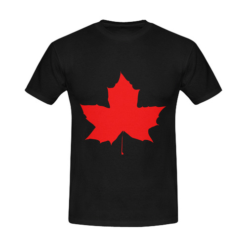 Maple Leaf Canada Autumn Red Fall Flora Nature Men's Slim Fit T-shirt (Model T13)