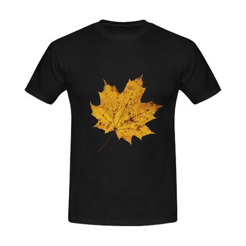 Maple Leaf Canada Autumn Yellow Fall Flora Cool Men's Slim Fit T-shirt (Model T13)
