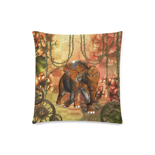 Steampunk, awesome steampunk elephant Custom Zippered Pillow Case 18"x18" (one side)