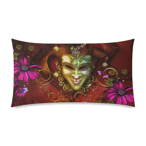 Wonderful venetian mask Rectangle Pillow Case 20"x36"(Twin Sides)