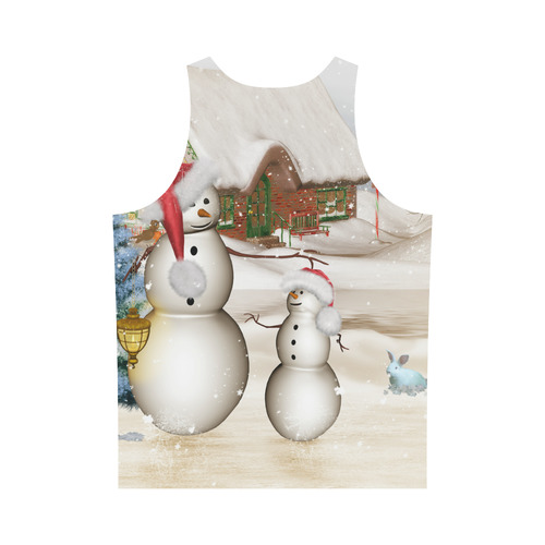 Christmas, Funny snowman with hat All Over Print Tank Top for Men (Model T43)