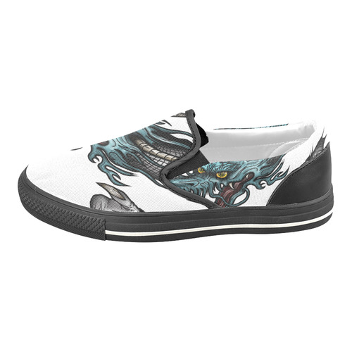 Dragon Soar Slip-on Canvas Shoes for Kid (Model 019)