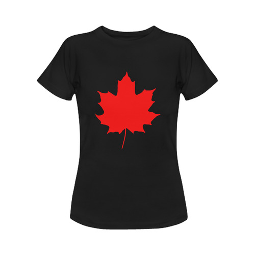 Maple Leaf Canada Autumn Red Fall Flora Beautiful Women's Classic T-Shirt (Model T17）