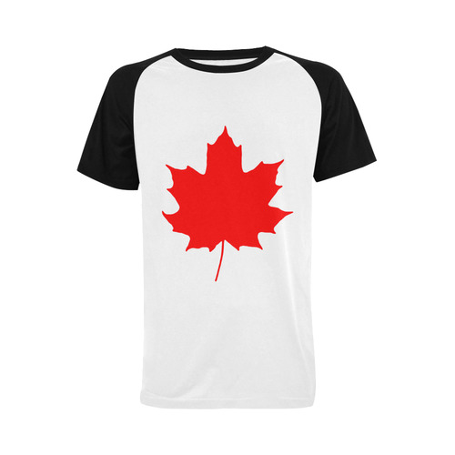 Maple Leaf Canada Autumn Red Fall Flora Beautiful Men's Raglan T-shirt Big Size (USA Size) (Model T11)