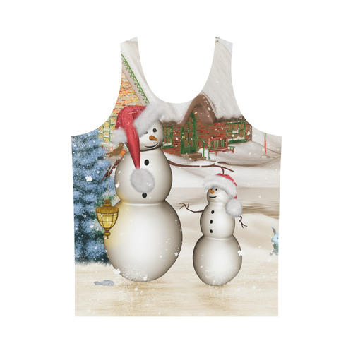 Christmas, Funny snowman with hat All Over Print Tank Top for Men (Model T43)