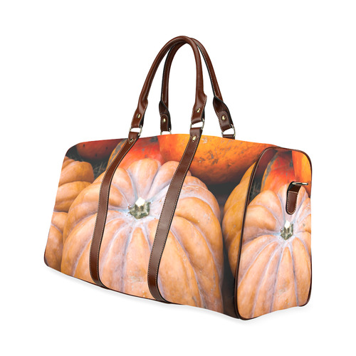Pumpkin Halloween Thanksgiving Crop Holiday Fall Waterproof Travel Bag/Large (Model 1639)