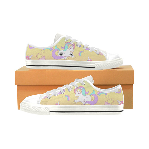 We love Unicorns Low Top Canvas Shoes for Kid (Model 018)