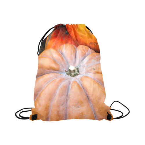 Pumpkin Halloween Thanksgiving Crop Holiday Fall Large Drawstring Bag Model 1604 (Twin Sides)  16.5"(W) * 19.3"(H)