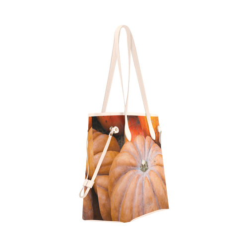 Pumpkin Halloween Thanksgiving Crop Holiday Cool Clover Canvas Tote Bag (Model 1661)