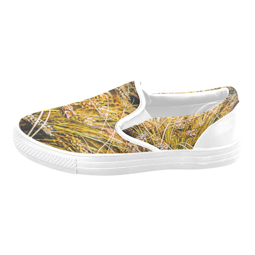 Grain Wheat wheatear Autumn Crop Thanksgiving Men's Slip-on Canvas Shoes (Model 019)