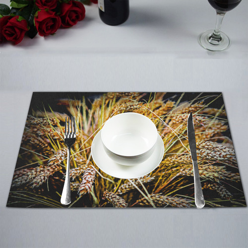 Grain Wheat wheatear Autumn Crop Thanksgiving Placemat 12''x18''