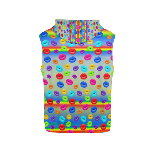 Lets Kiss Again All Over Print Sleeveless Hoodie for Women (Model H15)