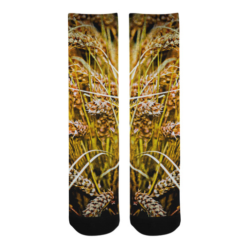 Grain Wheat wheatear Autumn Harvest Thanksgiving Trouser Socks