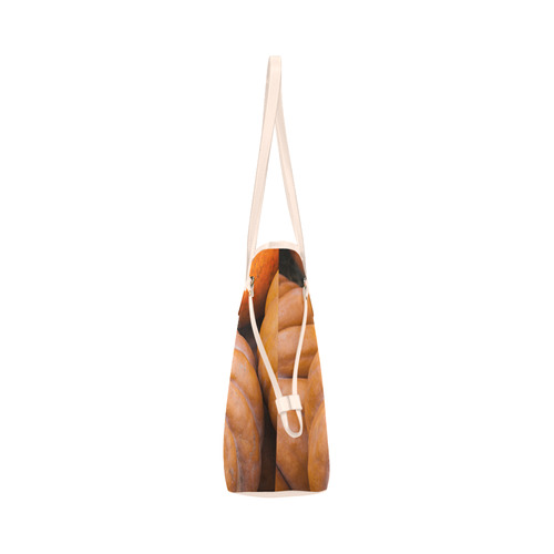 Pumpkin Halloween Thanksgiving Crop Holiday Cool Clover Canvas Tote Bag (Model 1661)