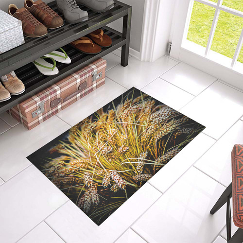 Grain Wheat wheatear Autumn Crop Thanksgiving Azalea Doormat 24" x 16" (Sponge Material)