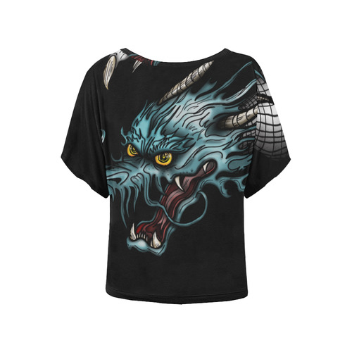 Dragon Soar Women's Batwing-Sleeved Blouse T shirt (Model T44)