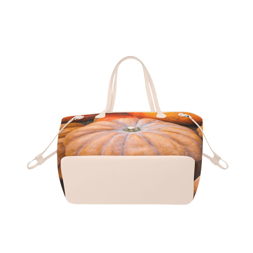 Pumpkin Halloween Thanksgiving Crop Holiday Cool Clover Canvas Tote Bag (Model 1661)