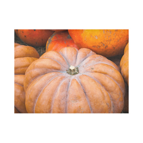 Pumpkin Halloween Thanksgiving Crop Holiday Cool Placemat 14’’ x 19’’ (Two Pieces)