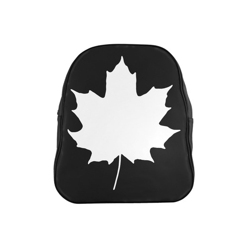 Maple Leaf Canada Autumn White Fall Flora Season School Backpack (Model 1601)(Small)