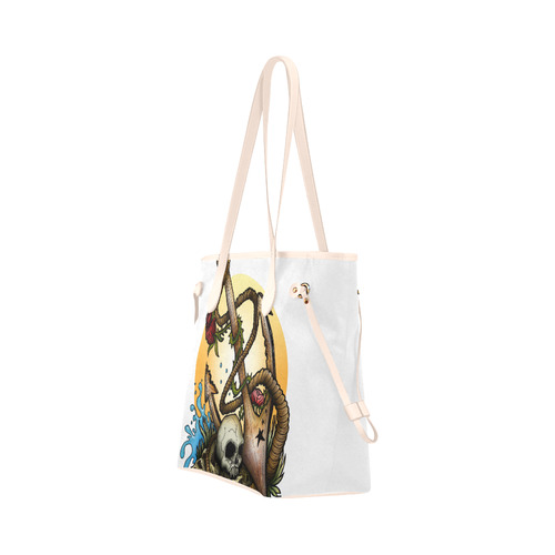 Anchored Clover Canvas Tote Bag (Model 1661)