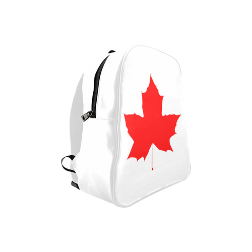 Maple Leaf Canada Autumn Red Fall Flora Nature School Backpack (Model 1601)(Small)
