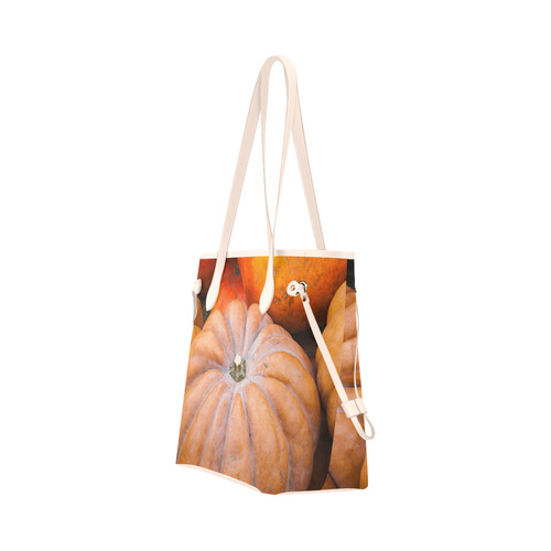 Pumpkin Halloween Thanksgiving Crop Holiday Cool Clover Canvas Tote Bag (Model 1661)