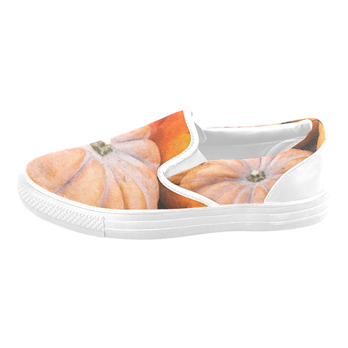 Pumpkin Halloween Thanksgiving Crop Holiday Cool Men's Slip-on Canvas Shoes (Model 019)