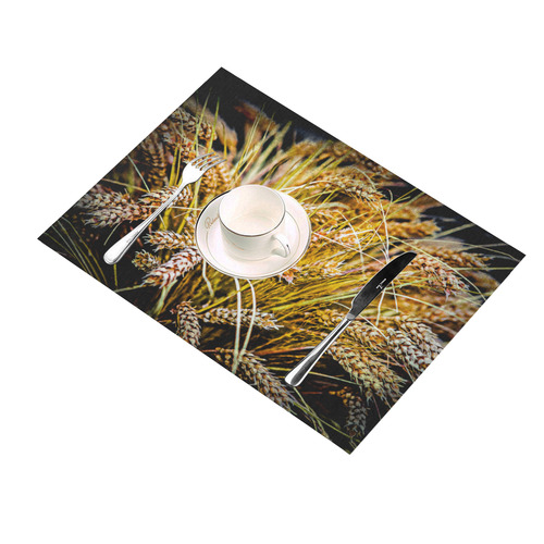 Grain Wheat wheatear Autumn Crop Thanksgiving Placemat 14’’ x 19’’ (Six Pieces)