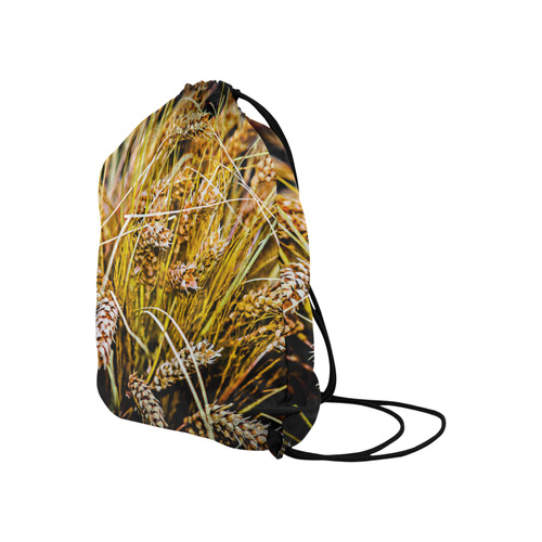 Grain Wheat wheatear Autumn Harvest Thanksgiving Large Drawstring Bag Model 1604 (Twin Sides)  16.5"(W) * 19.3"(H)