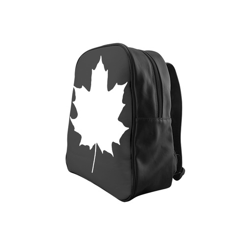 Maple Leaf Canada Autumn White Fall Flora Season School Backpack (Model 1601)(Small)