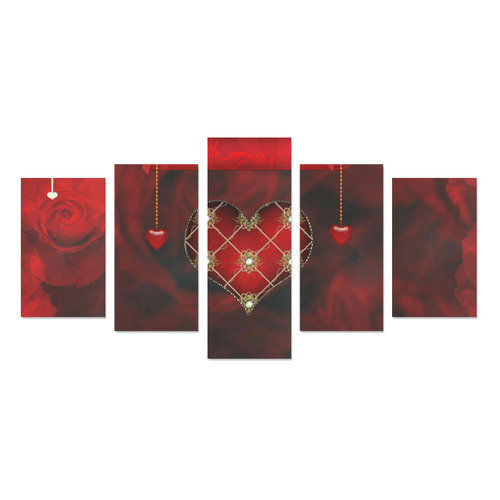 Beautiful heart Canvas Print Sets C (No Frame)