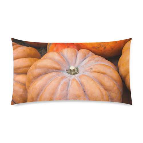 Pumpkin Halloween Thanksgiving Crop Holiday Cool Custom Rectangle Pillow Case 20"x36" (one side)