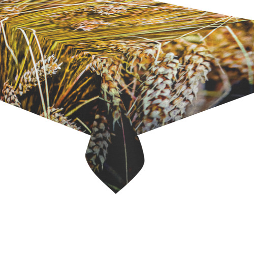 Grain Wheat wheatear Autumn Crop Thanksgiving Cotton Linen Tablecloth 60"x 104"