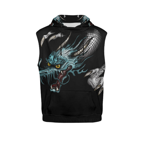 Dragon Soar All Over Print Sleeveless Hoodie for Women (Model H15)