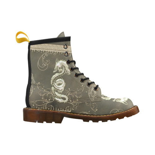 Chinese dragon High Grade PU Leather Martin Boots For Women Model 402H