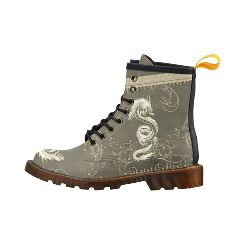 Chinese dragon High Grade PU Leather Martin Boots For Women Model 402H