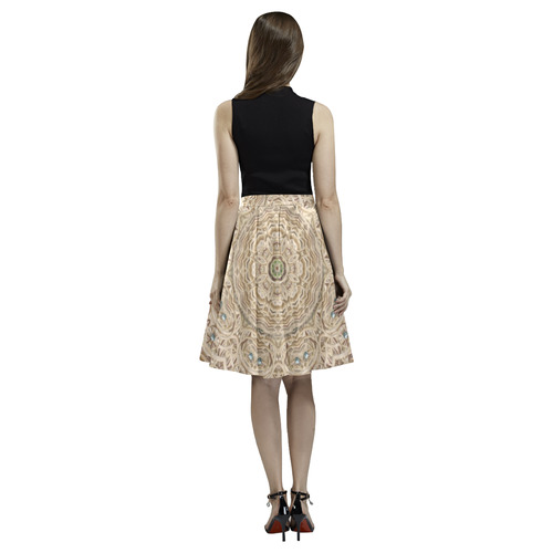 Silent in the forest of  wood Melete Pleated Midi Skirt (Model D15)