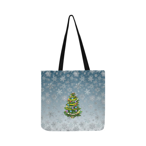 Christmas Tree, snowflakes Reusable Shopping Bag Model 1660 (Two sides)