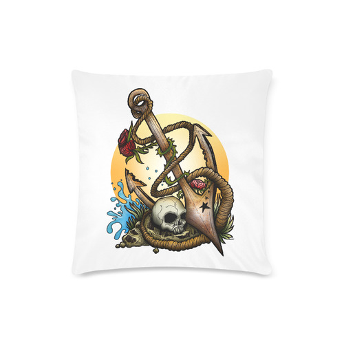 Anchored Custom Zippered Pillow Case 16"x16" (one side)