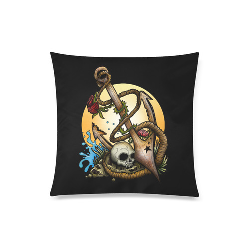 Anchored Custom Zippered Pillow Case 20"x20"(Twin Sides)