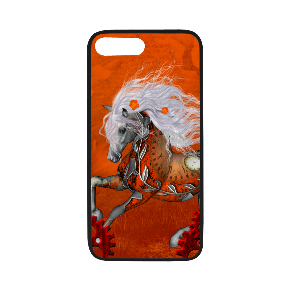 Wonderful Steampunk Horse Red White Rubber Case For Iphone 8 Plus 5 5 Id D