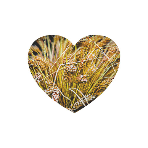 Grain Wheat wheatear Autumn Harvest Thanksgiving Heart-shaped Mousepad