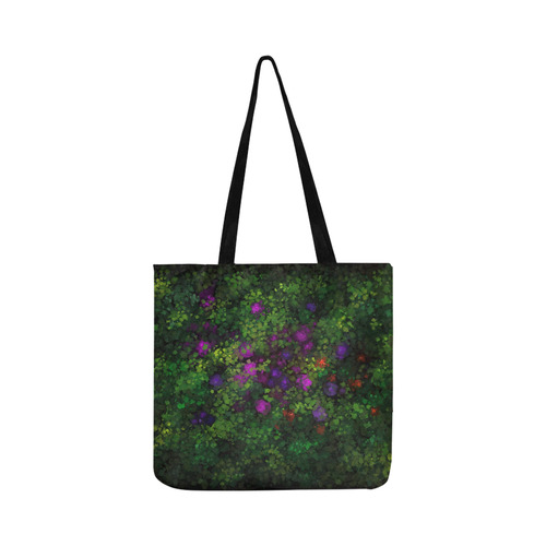 Wild Rose Garden, Oil painting. Red, purple, green Reusable Shopping Bag Model 1660 (Two sides)